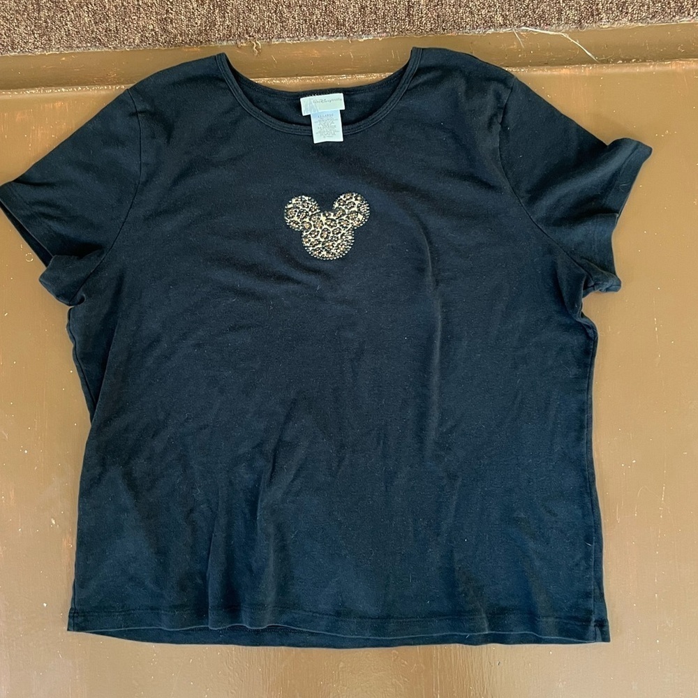 Vintage Disney World Mickey Leopard Tshirt. Women’s 2XL